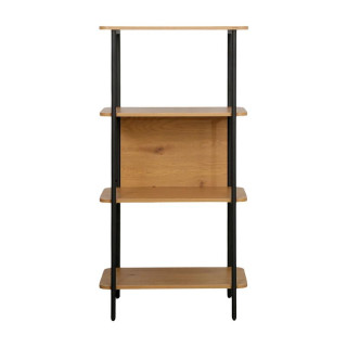 ПОЛИЦА BS N2504 МЕЛАМИН M33 ЦРНА МАТ МЕТАЛНА КОНСТРУКЦИЈА 60x36x122cm 