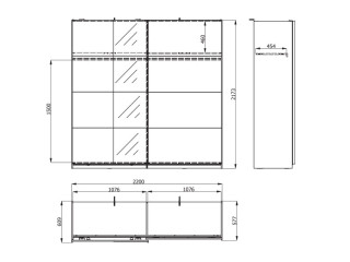 Гардеробер АРБЕЛА 220 ОГ х217 Фј Пг-w220 