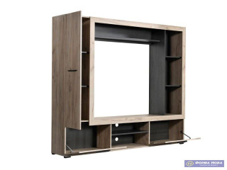 Регал ЛОРКА Сиви храст/ Црн храст