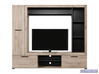 Регал ЛОРКА Сиви храст/ Црн храст