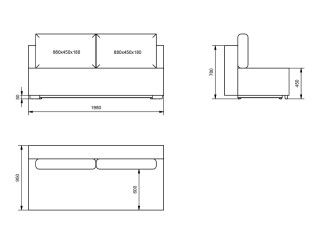 Лежај МИРЕЛО Штоф САНД 16 Светло браон/ Штоф САНД 03 Беж 