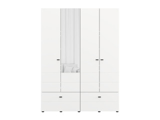 Ормар НЕВИС 4К2Ф1О х207 Опак бела 