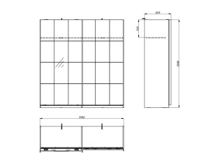 Гардеробер САЛАМИС 200 ОГ h205 Пг3-w200 Кашмир 