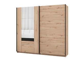 Гардеробер БИТИНИЈА 220 ОГ h205 Пг3-w220 Артисан храст/Црна 