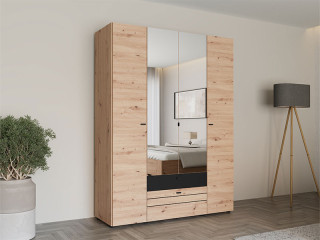 Ормар БИТИНИЈА 4К2Ф2О h207 ПК2- w367 Артисан храст/Црна 