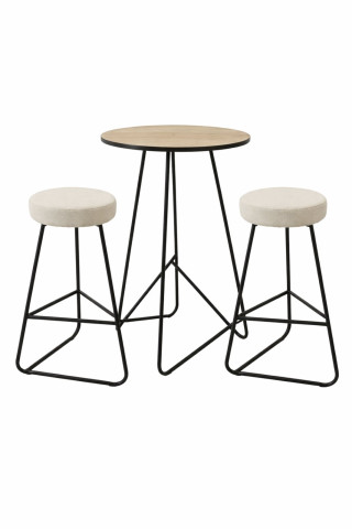 БАРСКА МАСА Црна/Рустик храст Вин 