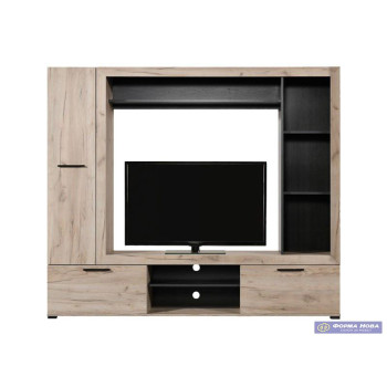 Регал ЛОРКА Сиви храст/ Црн храст 