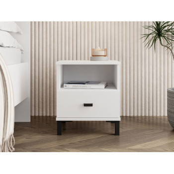 Ноќно ормарче САЛАМИС НО1Ф Опак бела 