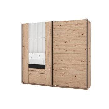 Гардеробер БИТИНИЈА 220 ОГ h205 Пг3-w220 Артисан храст/Црна 