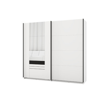 Гардеробер БИТИНИЈА 220 ОГ h205 Пг3-w220 Опак бела/Црна 