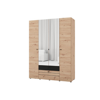 Ормар БИТИНИЈА 4К2Ф2О h207 ПК2- w367 Артисан храст/Црна 