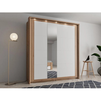 Гардеробер КАРТЕНА 200 ОГ h217 Пг3-w200 Артисан храст/Опак бела/Артисан храст медијапан 