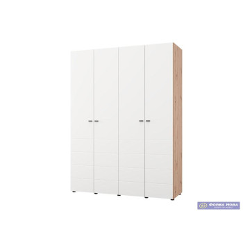 Ормар НЕВИС 4К h207 ПК2-w751 Артисан храст/ Опак бела 