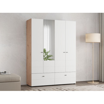 Ормар НЕВИС 4К2Ф1О h207 ПК2-w751 Артисан храст/Опак бела 