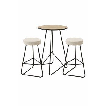 БАРСКА МАСА Црна/Рустик храст Вин 