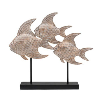 ПОЛИРЕЗИНСКА РИБА 25592-RC КАФЕАВА СО БЕЛА ПАТИНА 35x6,2x31,5 cm 