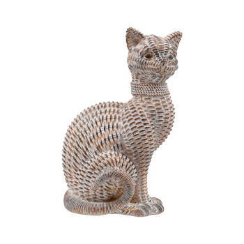 ПОЛИРЕЗИНСКА МАЧКА 21255-20PNR КАФЕАВА СО БЕЛА ПАТИНА 13x10,5x19,5 cm 