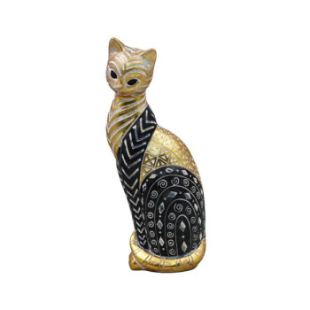 ДЕКОРАТИВНА ФИГУРА XL231201 ЦРНО-ЗЛАТНО-БЕЛА 15x11x23 cm 