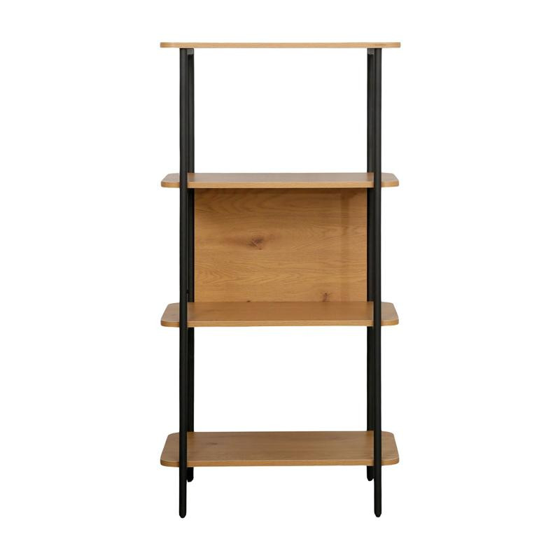 ПОЛИЦА BS N2504 МЕЛАМИН M33 ЦРНА МАТ МЕТАЛНА КОНСТРУКЦИЈА 60x36x122cm 