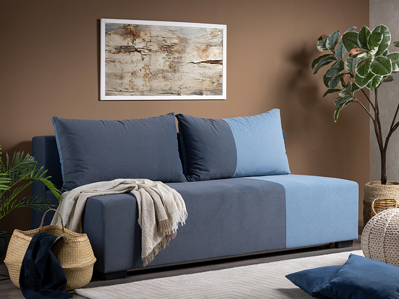 Лежај МИРЕЛО Штоф САНД 76 Тегет/ Штоф САНД 73 Плава 