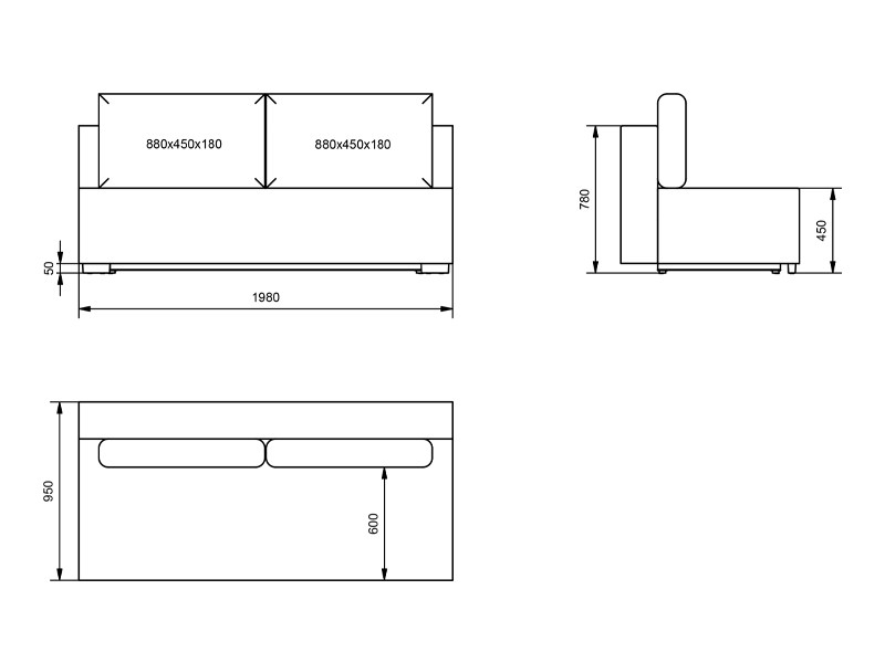 Лежај МИРЕЛО Штоф САНД 16 Светло браон/ Штоф САНД 03 Беж 
