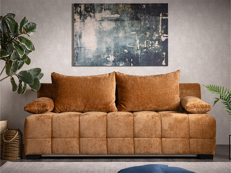 Лежај МАТЕО Штоф Перфект Хармони 56 Светло Портокалова 