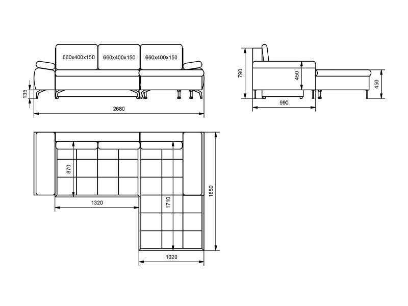 А/Г АНДИ Штоф Винд 89 Темно Сива- Агол Десен 