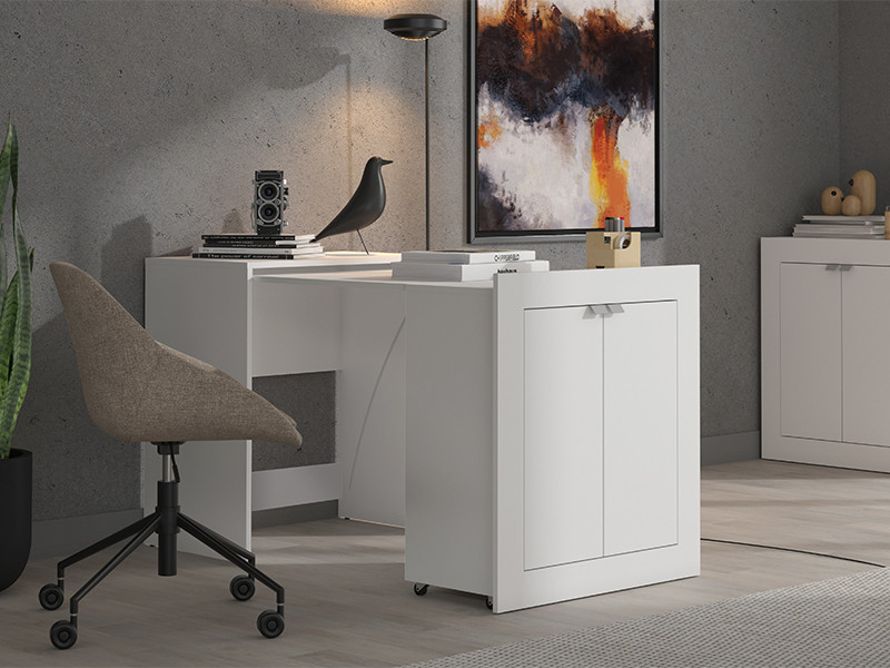 Компјутерска маса ЕВДОКС Опак бела 