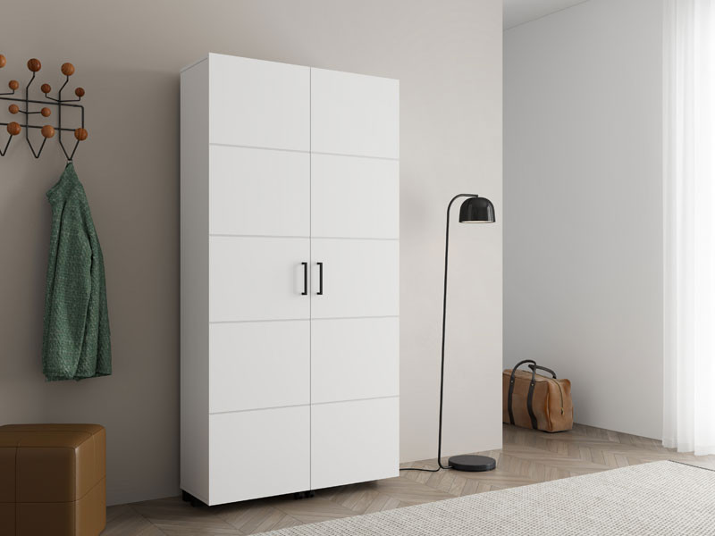 Ормар за чевли ИСЛЕЈ 91 2К х185 Опак бела 