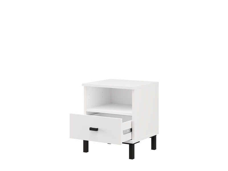 Ноќно ормарче САЛАМИС НО1Ф Опак бела 