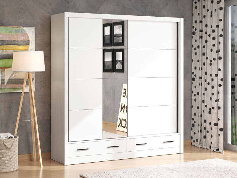 Гардеробер АЛБИ ПЛУС 205 2Ф ОГ Опак бела 