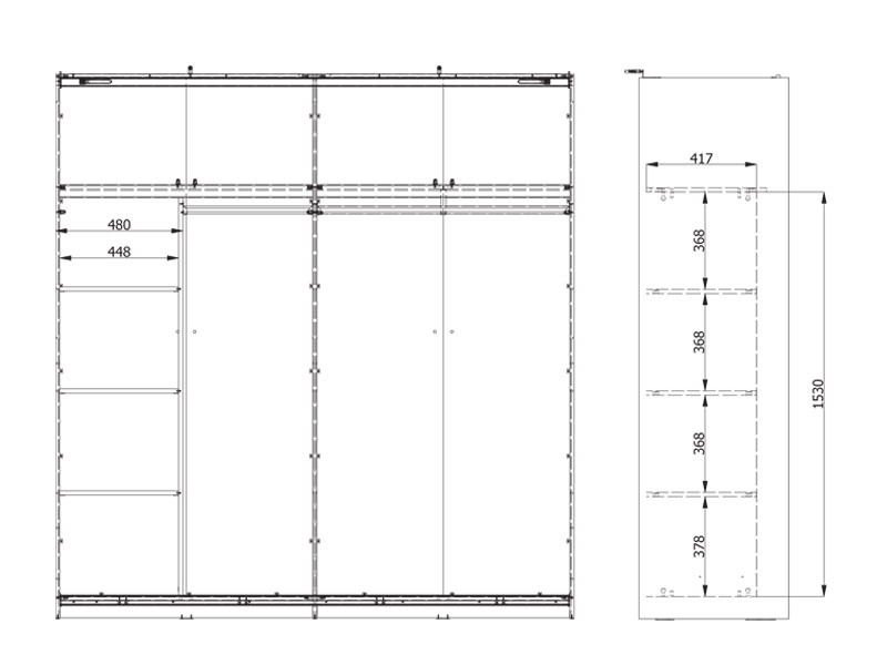Функционална полица ФУП 220 х217 Опак бела 