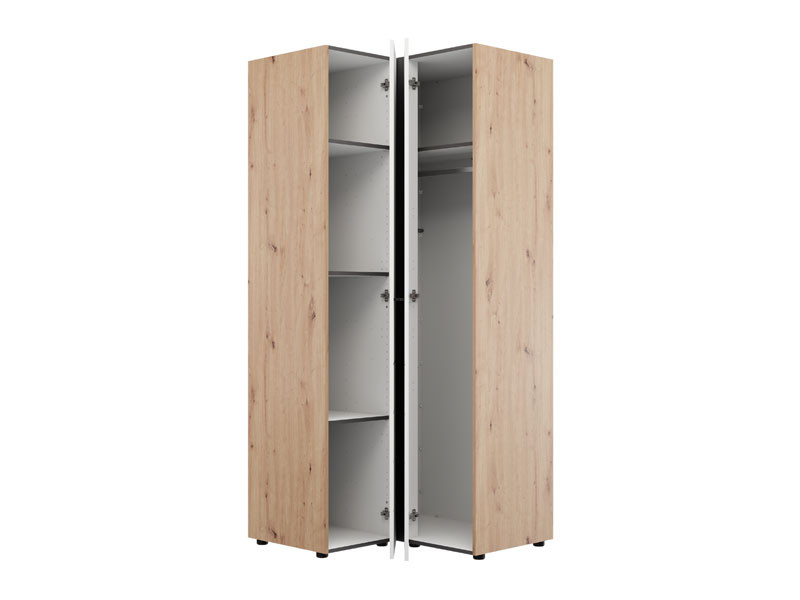 Ормар НЕВИС УГ х207 Артисан храст/ Опак бела 