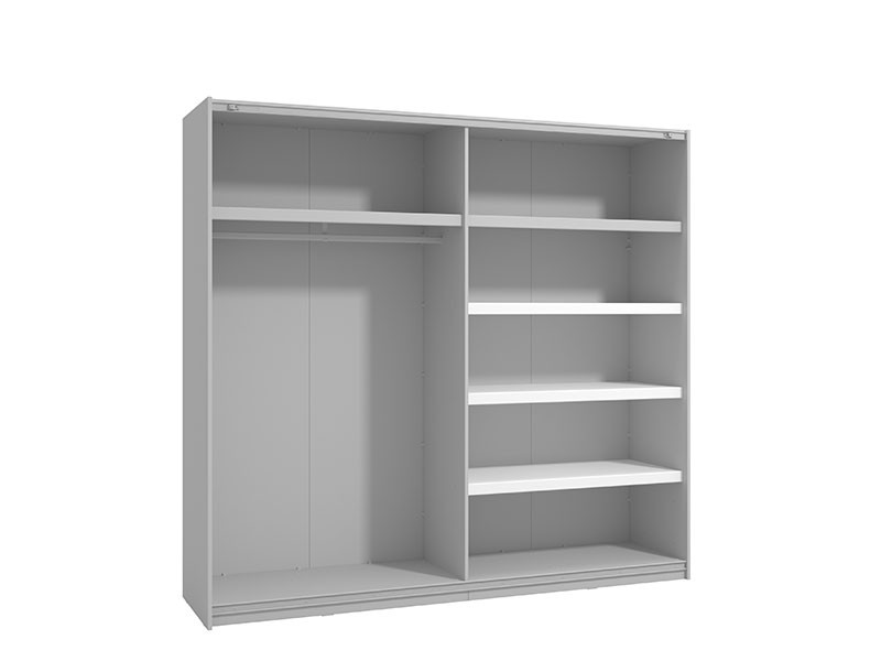 Гардеробер БИТИНИЈА 220 ОГ h205 Пг3-w220 Опак бела/Црна 