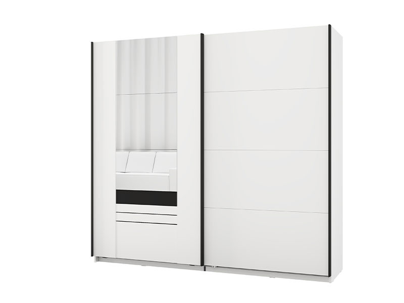 Гардеробер БИТИНИЈА 220 ОГ h205 Пг3-w220 Опак бела/Црна 