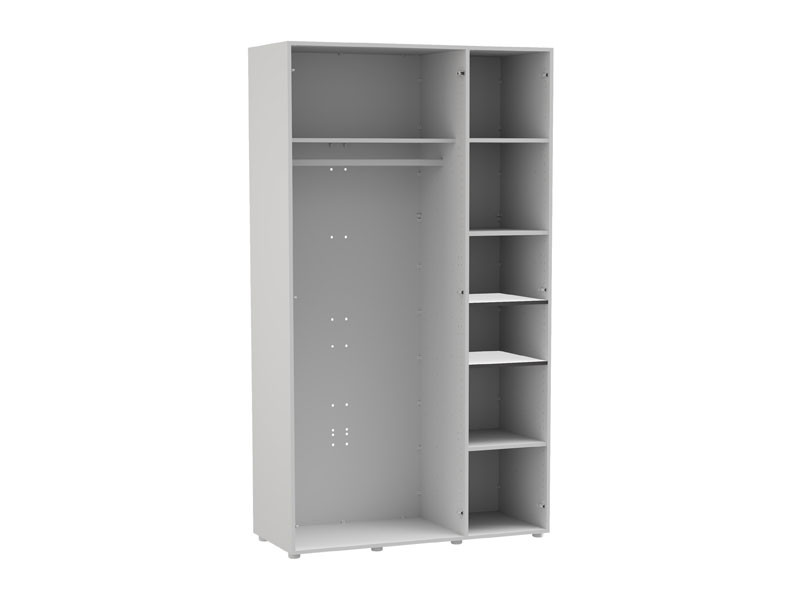 Ормар БИТИНИЈА 4К2Ф2О h207 ПК2- w367 Опак бела/Црна 5737 