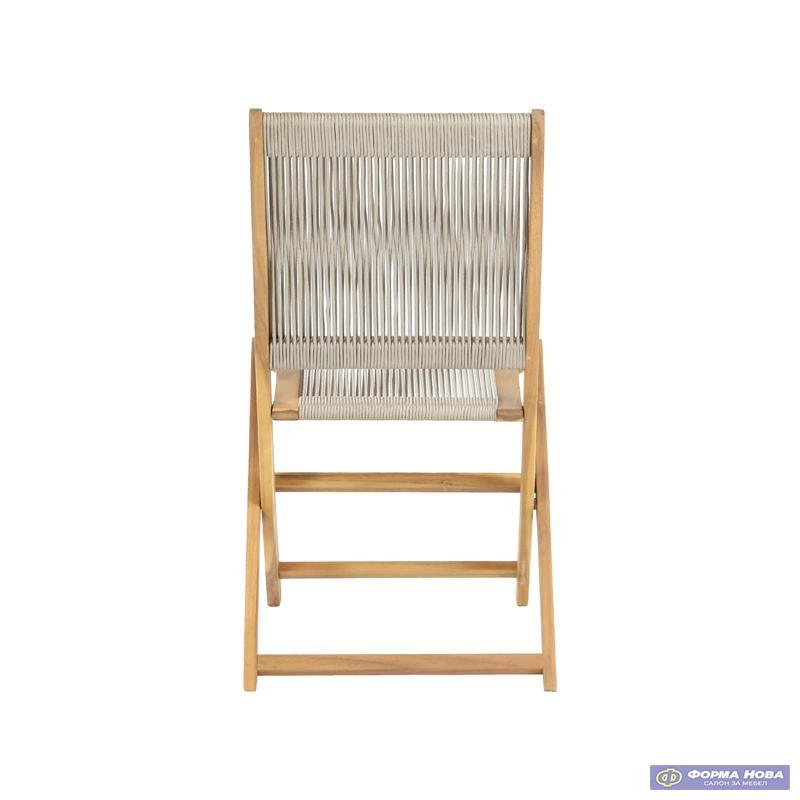 БИСТРО СЕТ MGS 370919 3PCS  БЕЗ ПОТПИРАЧ ЗА РАЦЕ СЕДИШТЕ 60x60x75 + СТОЛИЦИ 43x58x86cm 