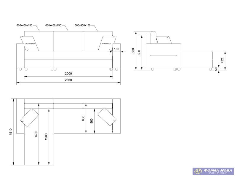 Аголна гарнитура РАВЕНА 