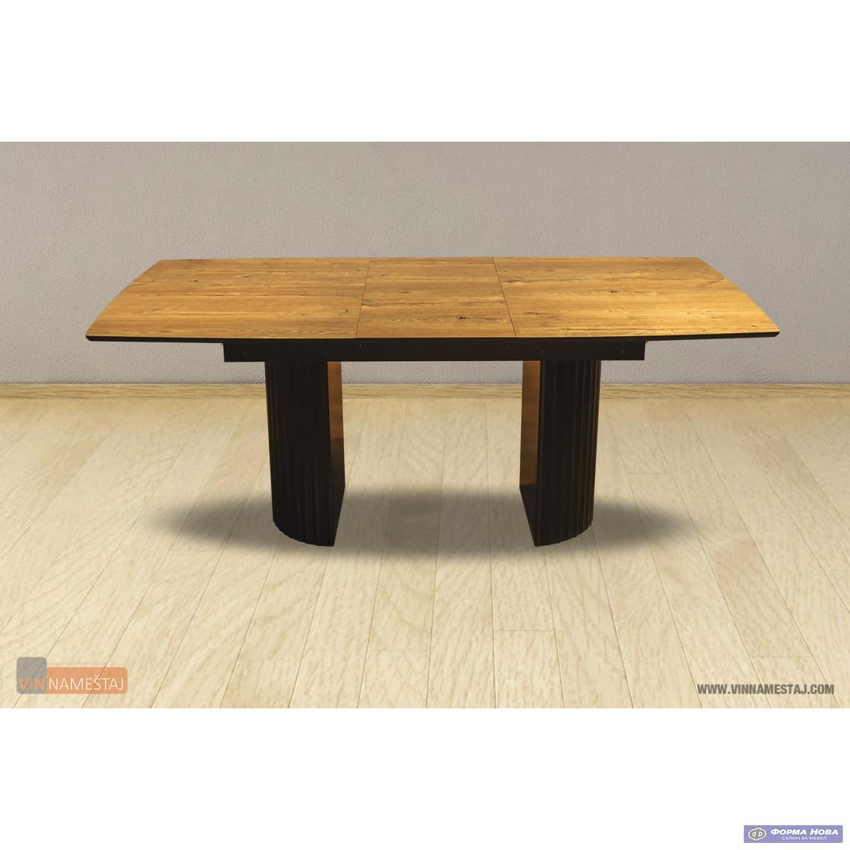 Трпезариска маса ПРЕМИУМ 2 рустик храст Вин 