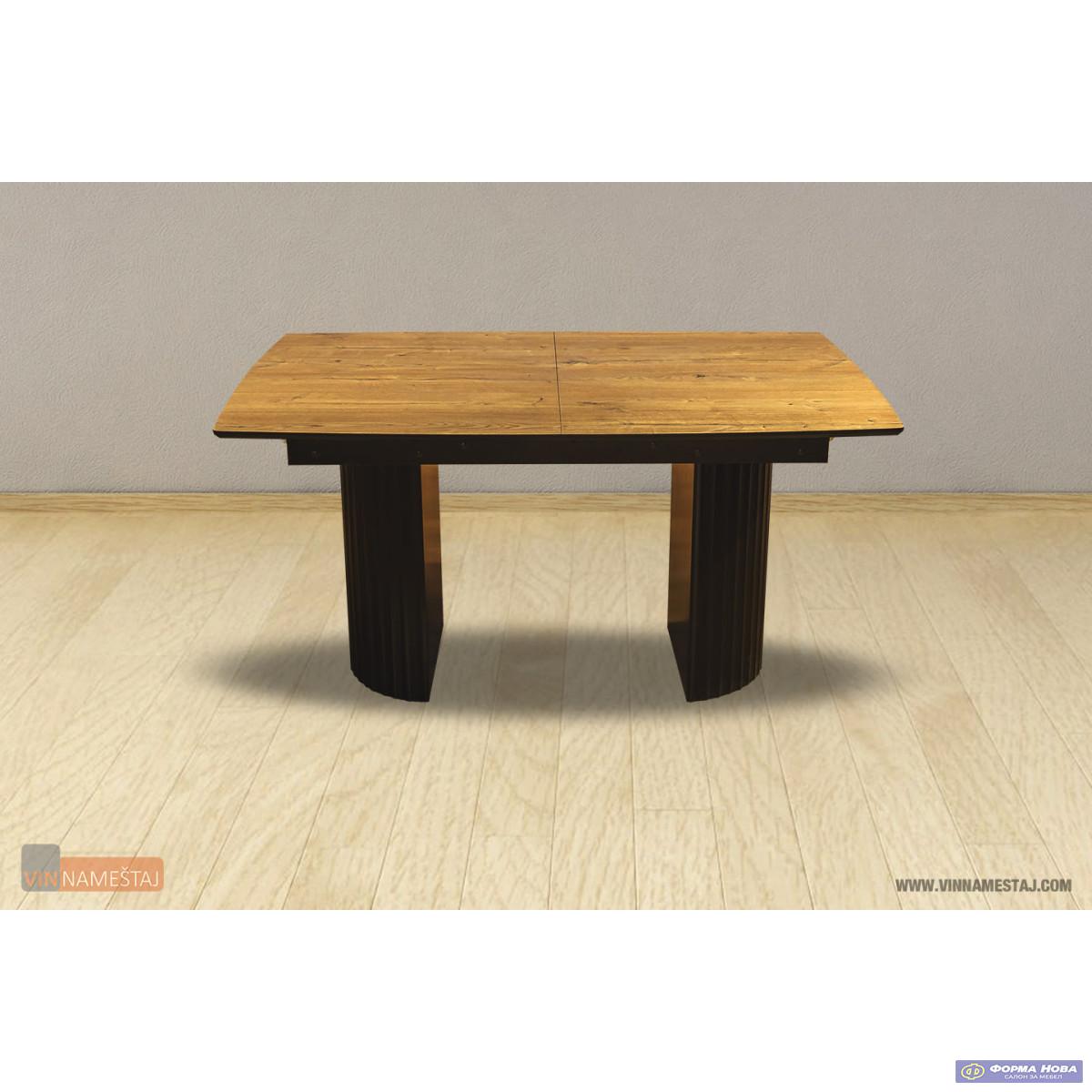 Трпезариска маса ПРЕМИУМ 2 рустик храст Вин 