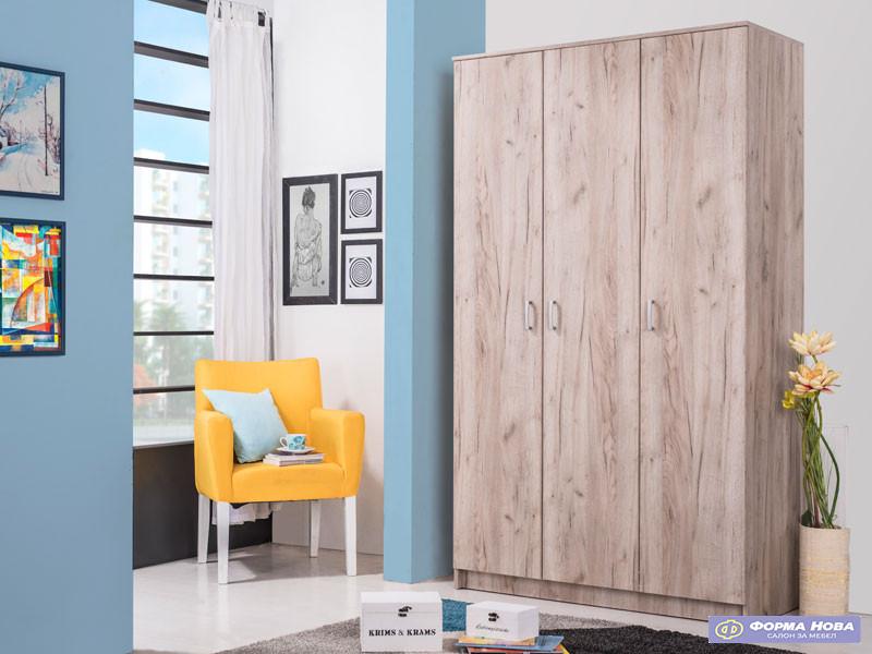 Ормар ХАНА 3К Сиви храст 9045 