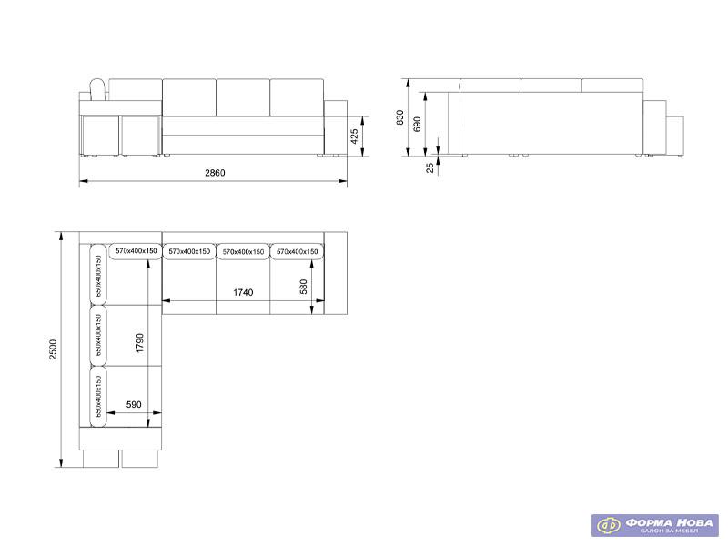 А/Г ЛАРА Штоф САНД 21 Сива 