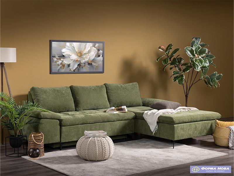 А/Г АНДИ Штоф Винд 34 Зелена- Агол Десен 