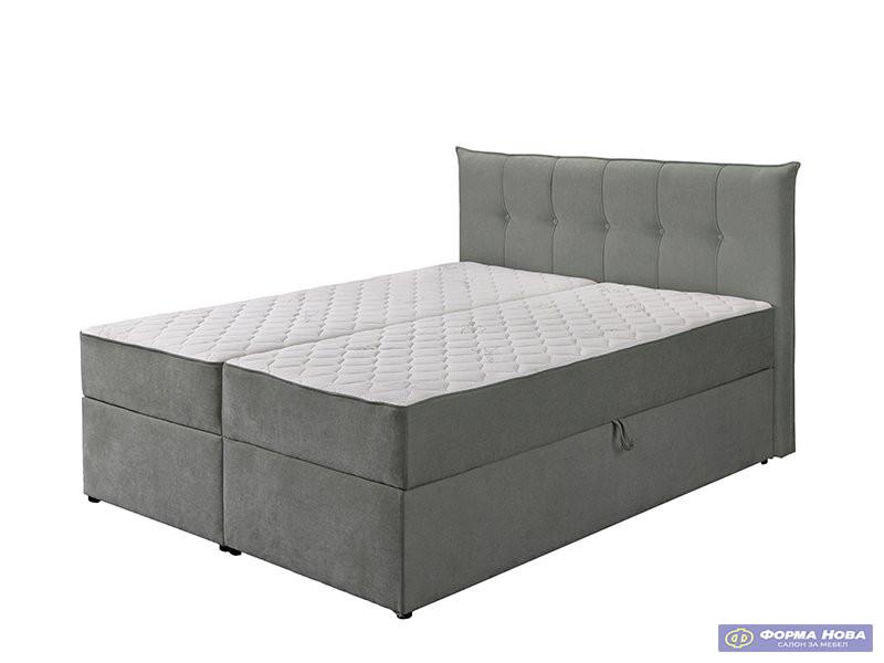 Француски лежај ЛОРЕНЦО Штоф Винд 89 Темно Сива 