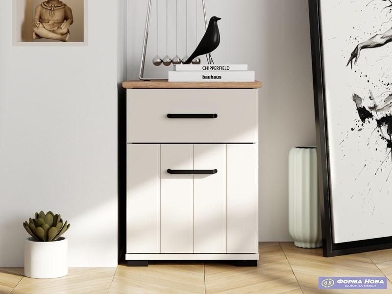 Ноќно ормарче ЛАМБЕТ НО1Ф1В Кашмир мат 