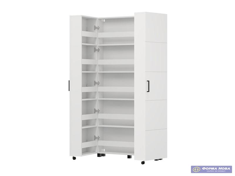 Ормар за чевли ИСЛЕЈ 91 2К х185 Опак бела 