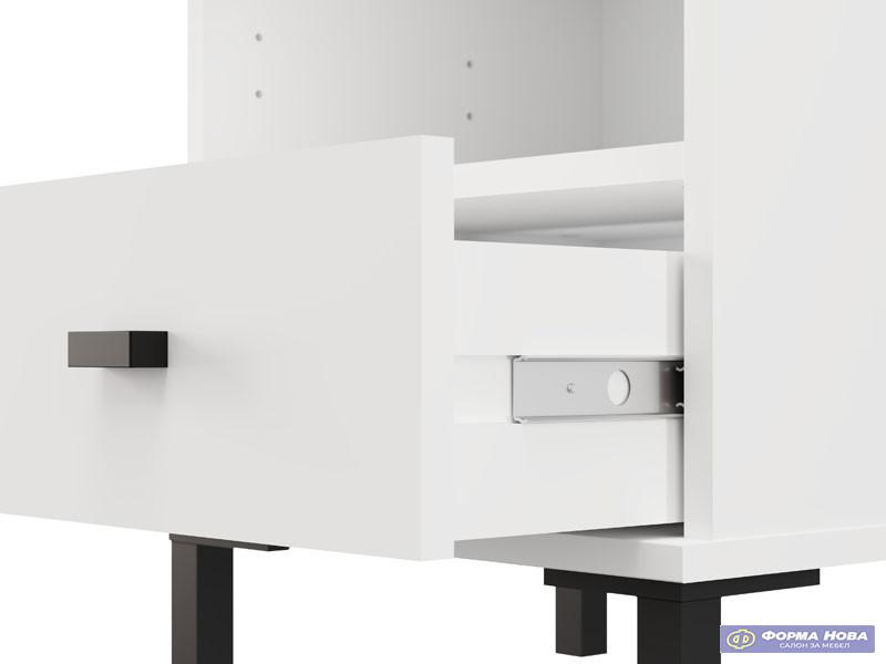 Ноќно ормарче САЛАМИС НО1Ф Опак бела 