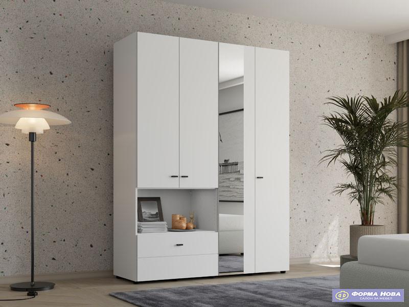 Ормар КАМПСИ 4К1Ф1О h207 Опак бела 