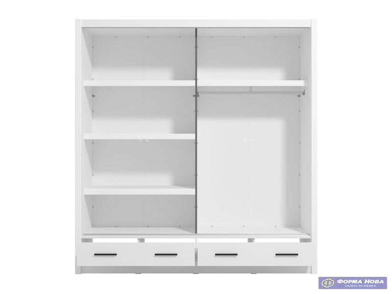 Гардеробер АЛБИ ПЛУС 205 2Ф ОГ Опак бела 
