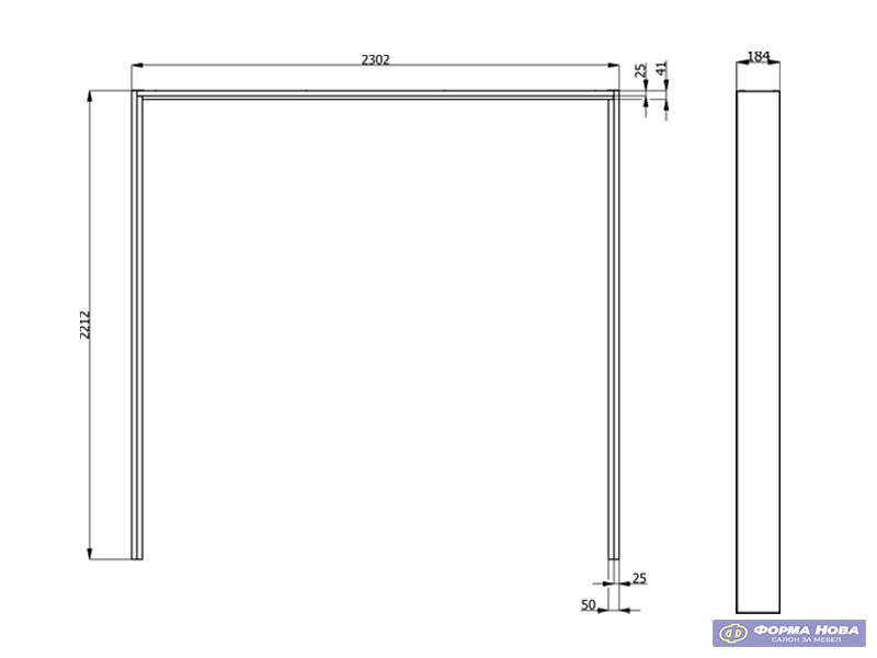 РАМ Фј за Гардеробер 200 х205 Кашмир 
